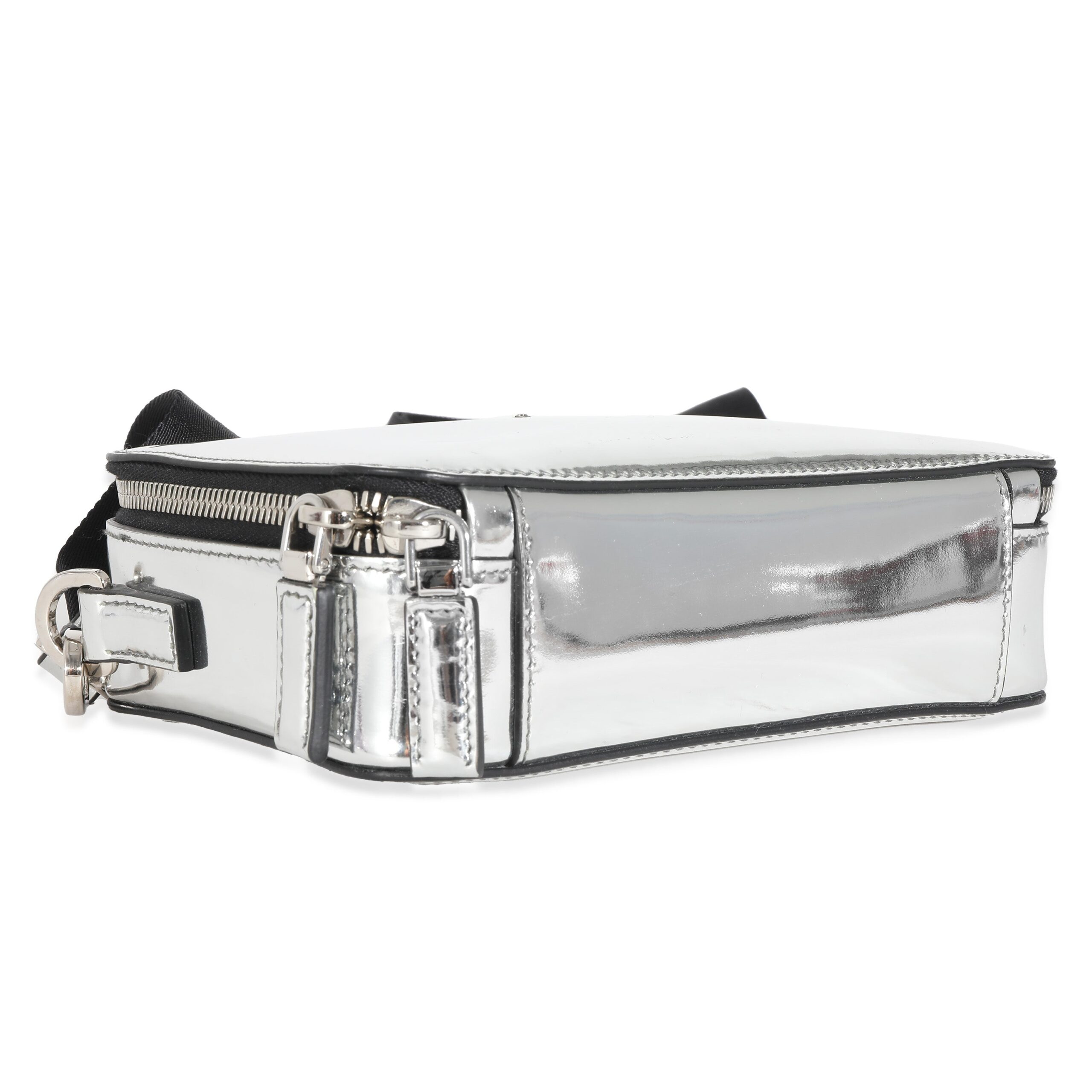 PRADA Metallic Silver Spazzolato Brique Crossbody - Product Image 2