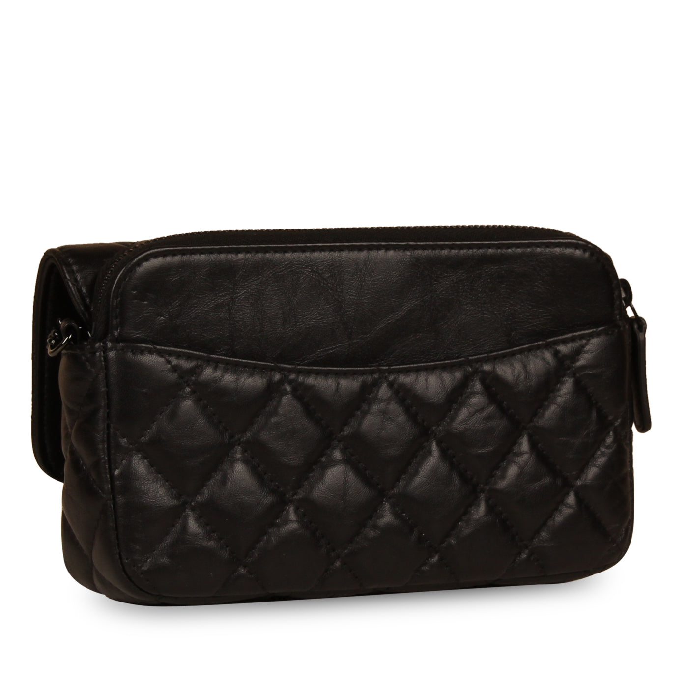 O-case Re-issue Crossbody – Black Calfskin