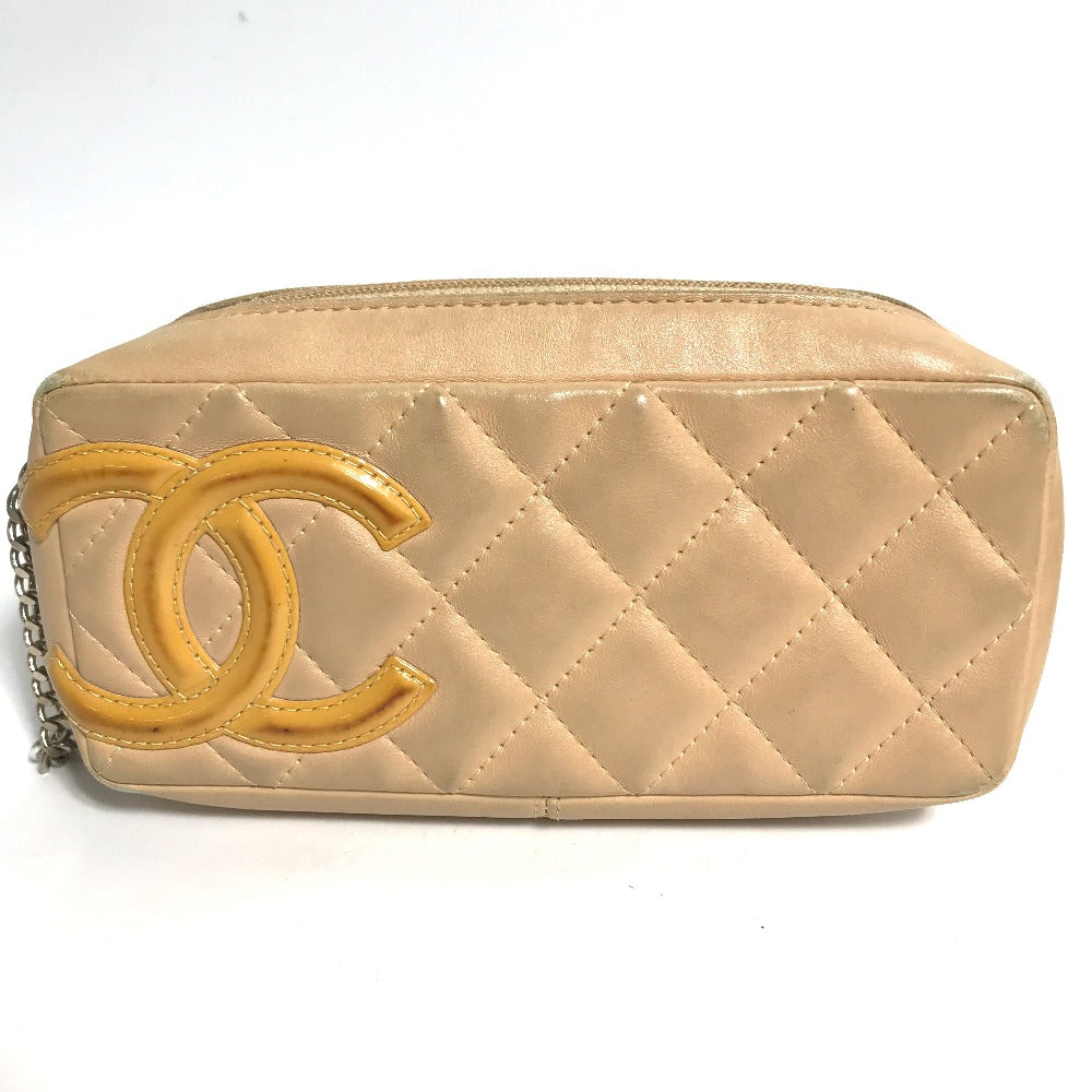 Chanel 30 Leather Beige Clutch