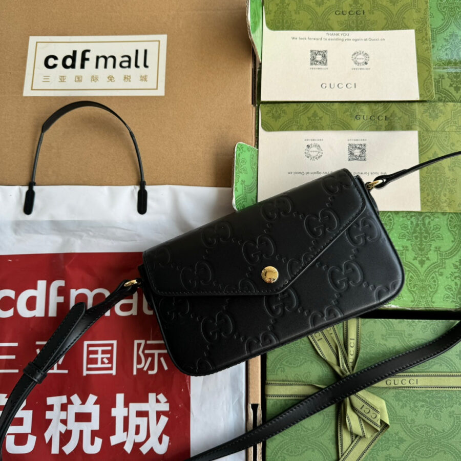 Designer Shoulder Bag black – front view