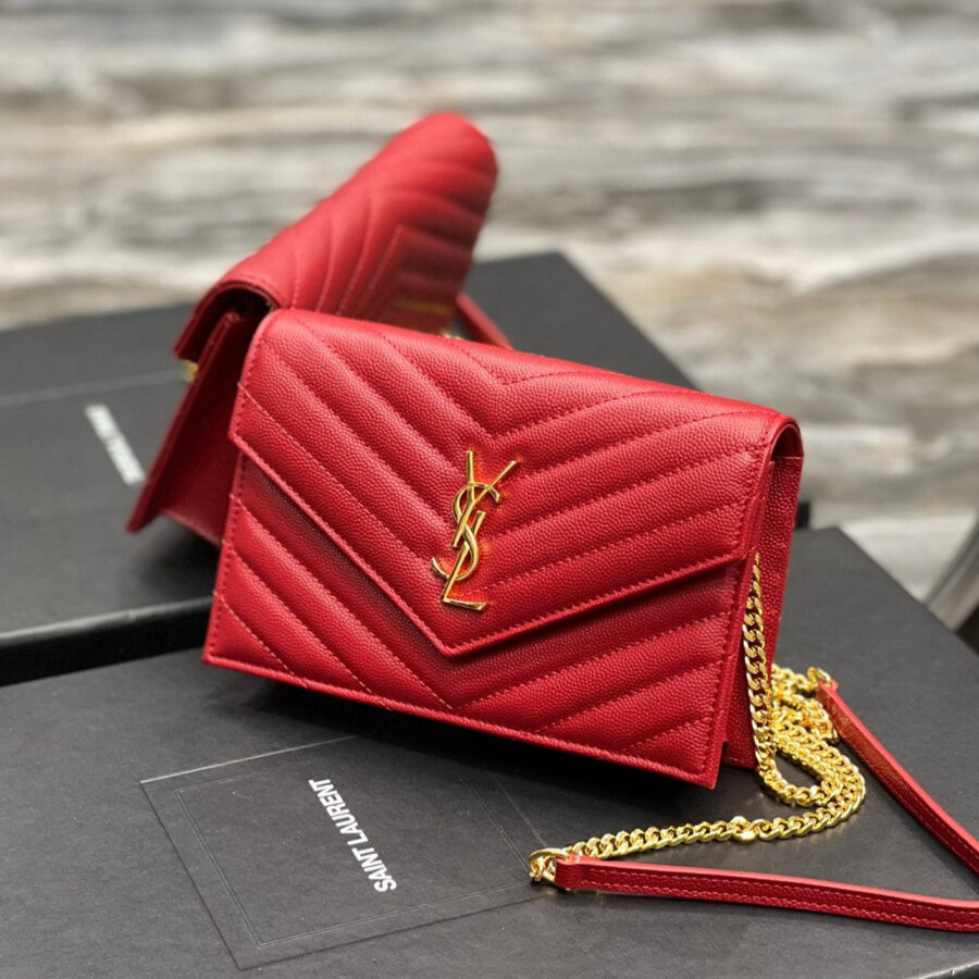 Designer handbag gold – front view